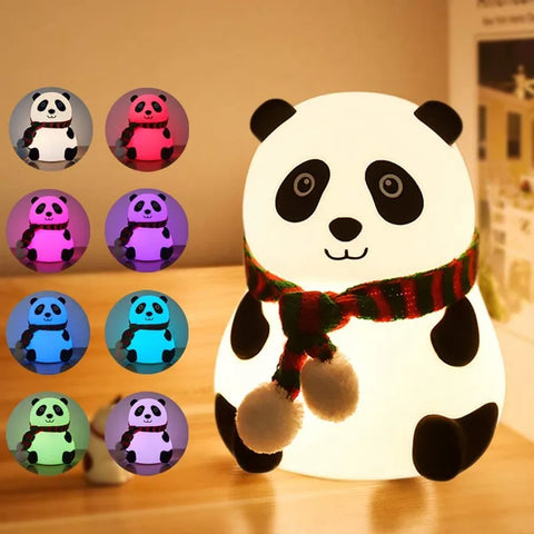 Panda Touch Silicon 7 colors Lamp