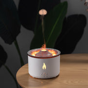 New creative volcano aromatherapy machine flame jellyfish lamp humidifier